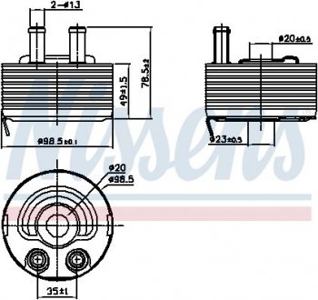 Радиатор смазки NISSENS 90793