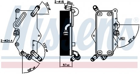 Радіатор масляний AUDI A6/A7 2,0-3,0D 14- NISSENS 90942 (фото 1)