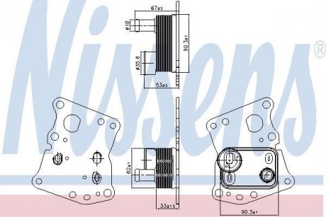 Радиатор смазки NISSENS 90943