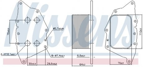 Радиатор смазки NISSENS 90962