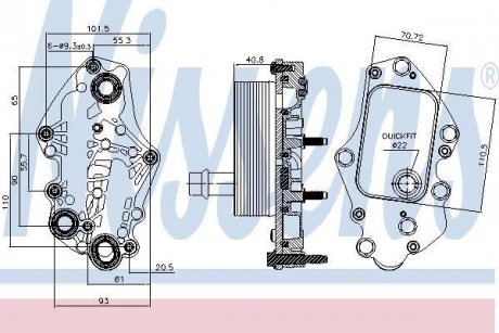 Радиатор масла NISSENS 90982