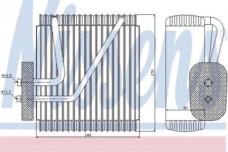 Випаровувач, кондиціонер NISSENS 92161