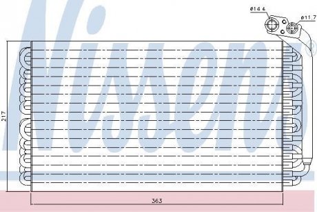 Испаритель кондиционера NISSENS 92170