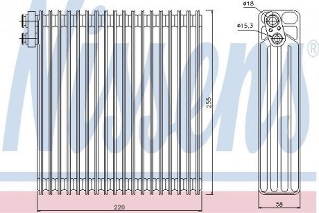 Випаровувач кондиціонера NISSENS 92283