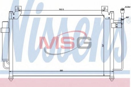 Конденсатор кондиционера MAZDA CX-7 (ER) (07-) (выр-во) NISSENS 940049