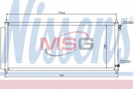 Радіатор кондиціонера NISSENS 940051