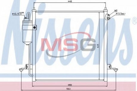 Радіатор кондиціонера NISSENS 940068