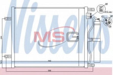 Радиатор кондиционера NISSENS 940070 (фото 1)