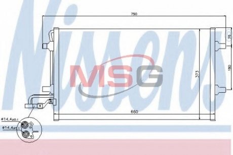 Радіатор кондиціонера NISSENS 940086