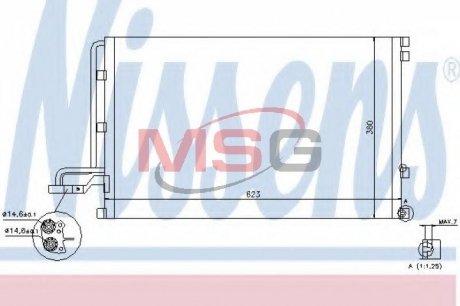 Радіатор кондиціонера NISSENS 940087