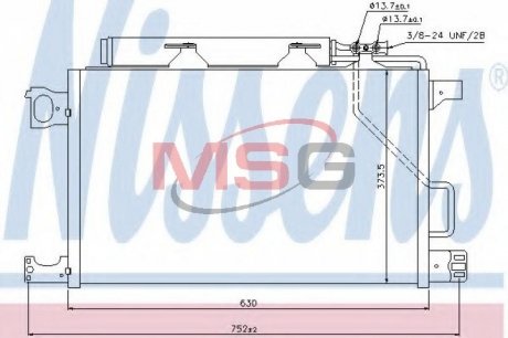 Радіатор кондиціонера NISSENS 940100