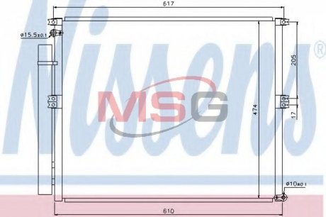 Радіатор кондиціонера NISSENS 940106