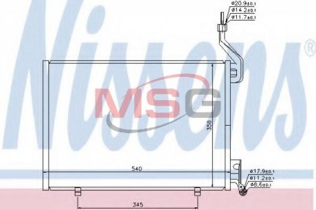 Радиатор кондиционера NISSENS 940107