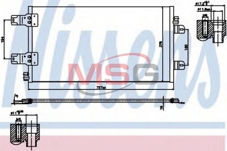 Радиатор кондиционера NISSENS 940186