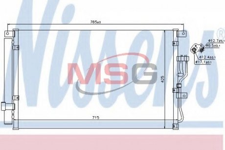 Радіатор кондиціонера NISSENS 940210