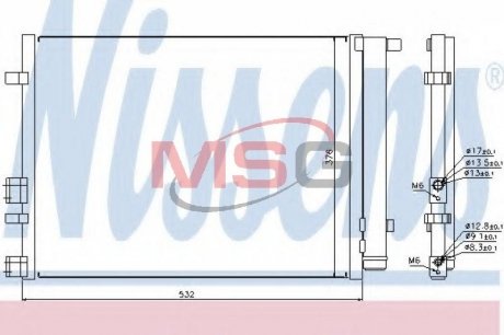 Радіатор кондиціонера NISSENS 940221