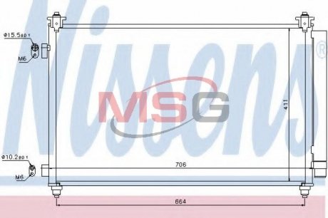 Радіатор кондиціонера NISSENS 940253