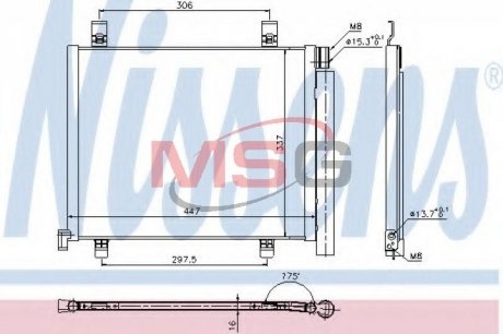 Радiатор кондицiонера NISSENS 940254