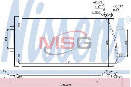 Радиатор кондиционера (с осушителем) NISSENS 940255