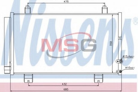 Радиатор кондиционера NISSENS 940261