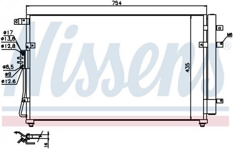 Радиатор кондиционера NISSENS 940269