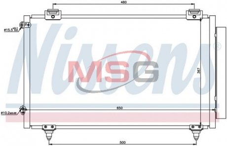 Радиатор кондиционера TOYOTA COROLLA (E12, E13) (01-) (выр-во) NISSENS 940299 (фото 1)