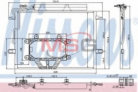 Радиатор кондиционера (с осушителем) NISSENS 940325