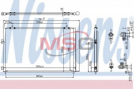 Радиатор кондиционера TOYOTA RAV4 (выр-во) NISSENS 940349 (фото 1)