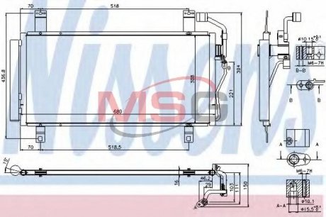 Радіатор кондиціонера (з осушувачем) NISSENS 940352 (фото 1)