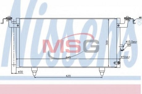 Радиатор кондиционера (с осушителем) NISSENS 940399