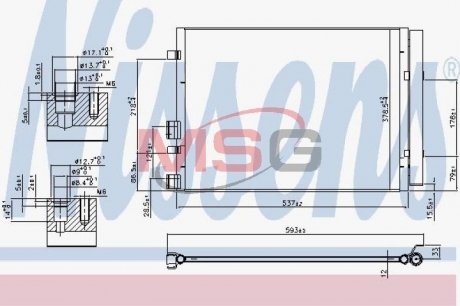 Радіатор кондиціонера NISSENS 940405