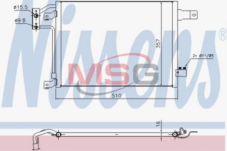 Радиатор кондиционера NISSENS 940442