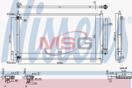 Конденсатор, кондиционер NISSENS 940466 (фото 1)