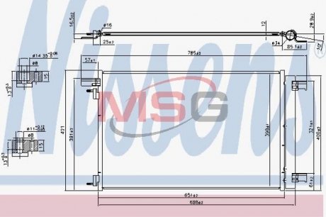 Радиатор кондиционера NISSENS 940479