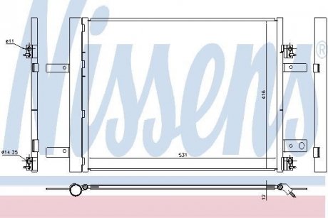 Радіатор кондиціонера NISSENS 940480