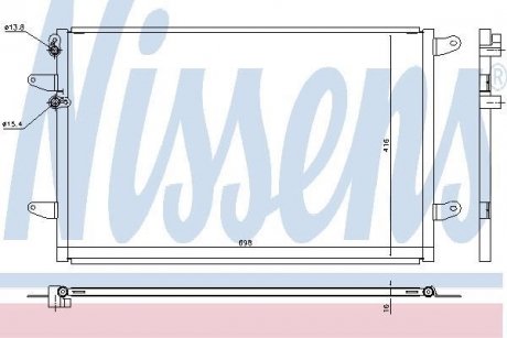 Радіатор кондиціонера NISSENS 940491