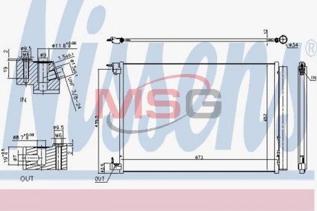 Радиатор кондиционера (с осушителем) NISSENS 940519