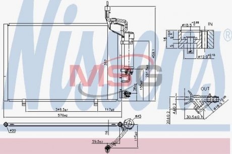 Конденсатор, кондиционер NISSENS 940527