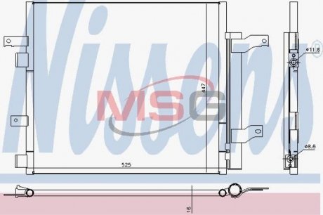 Конденсатор, кондиционер NISSENS 940536