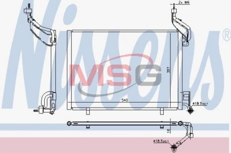 Конденсатор, кондиционер NISSENS 940540