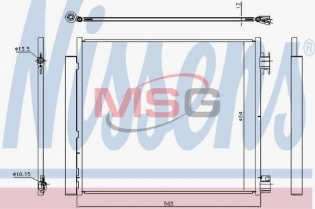 Радиатор кондиционера NISSAN X-TRAIL/NISSAN QASHQAI (13-) 1,4/1,6 (выр-во) NISSENS 940546 (фото 1)