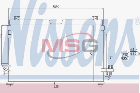 Радіатор кондиціонера NISSENS 940559