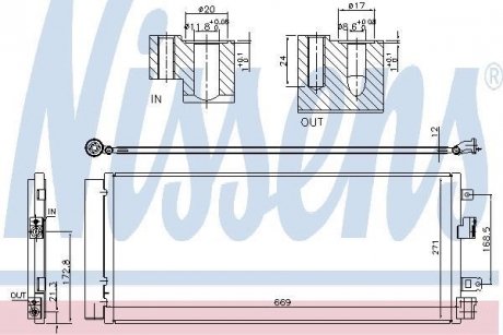 Радіатор кондиціонера NISSENS 940568