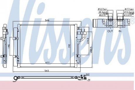 Радiатор кондицiонера NISSENS 940592