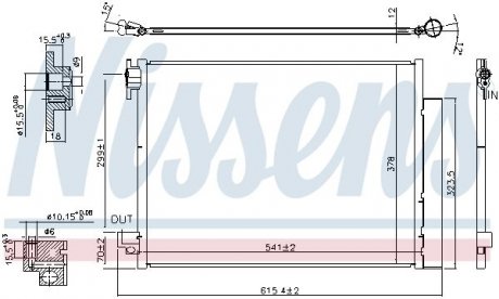 Радиатор кондиционера (с осушителем) NISSENS 940593