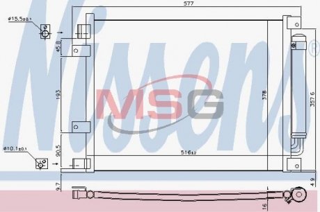 Конденсатор, кондиционер NISSENS 940601