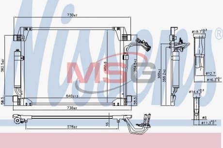 Конденсатор, кондиционер NISSENS 940622