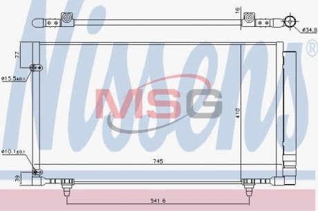 Конденсатор, кондиционер NISSENS 940671