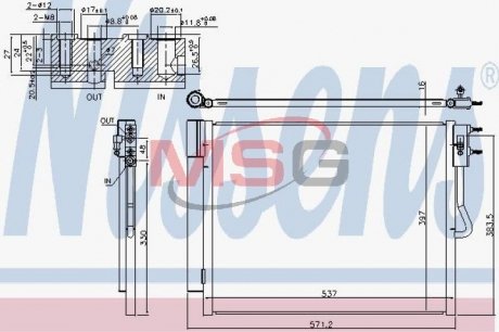 Радiатор кондицiонера NISSENS 940677