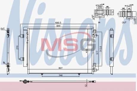 Радіатор кондиціонера NISSENS 940691